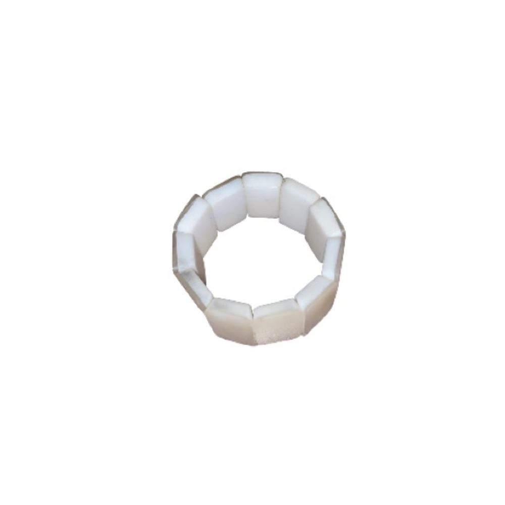 Handmade Vintage Boho Cream and White Shell Bracelet